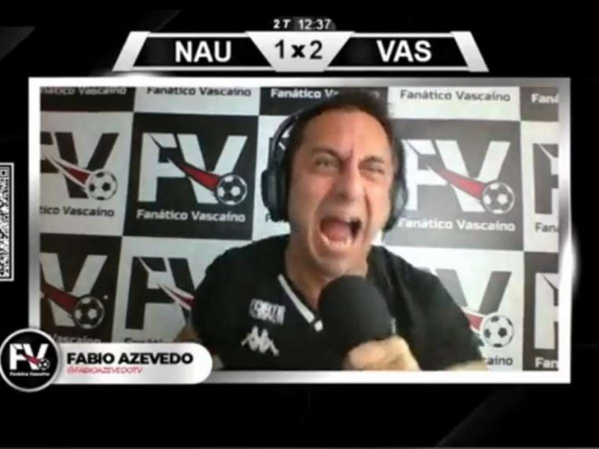 Fabio Azevedo 'surta' com gol de empate do Náutico sobre o Vasco e  viraliza; veja o vídeo