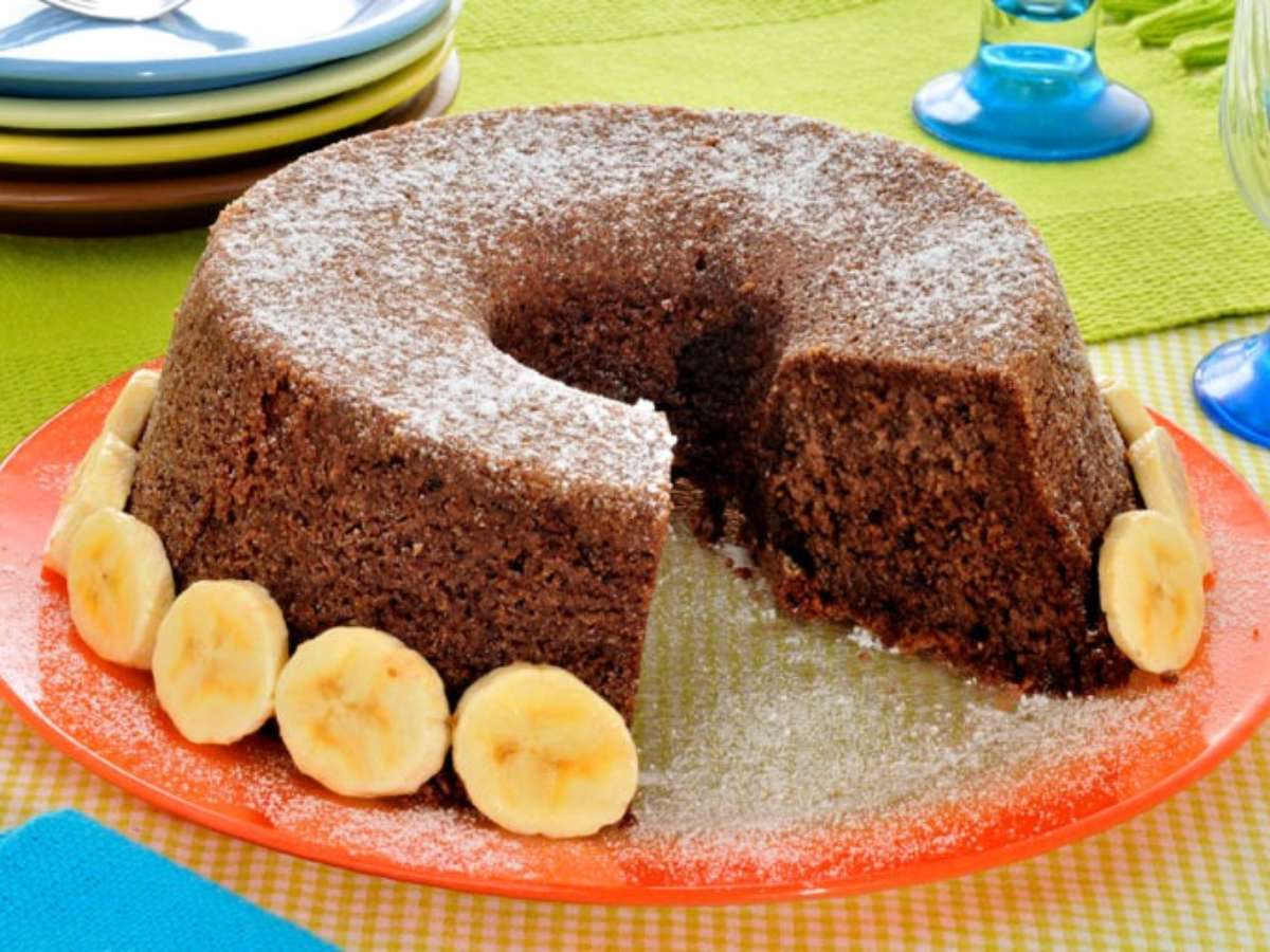 Receitas de bolo de banana de liquidificador