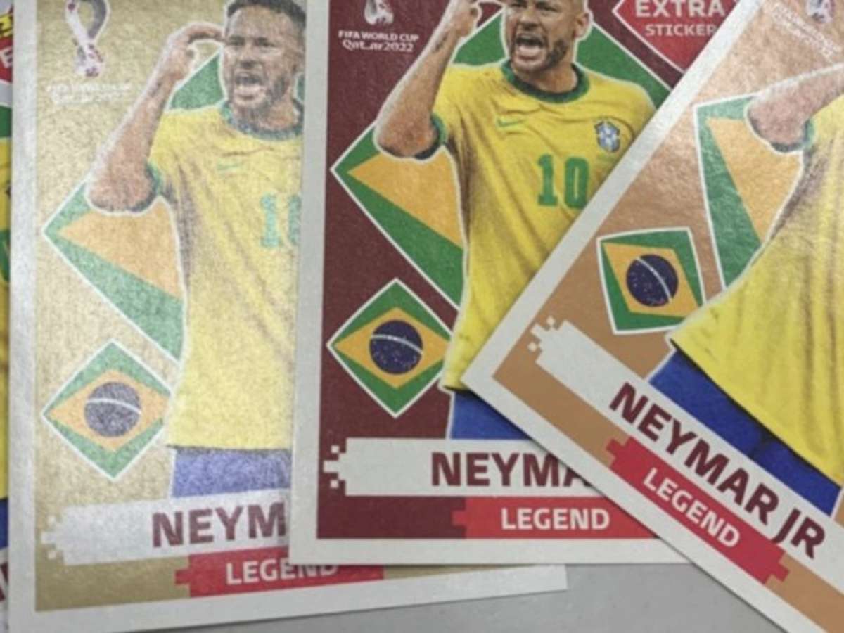 Figurinha Extra Neymar Jr Ouro Legend Copa do Mundo Original