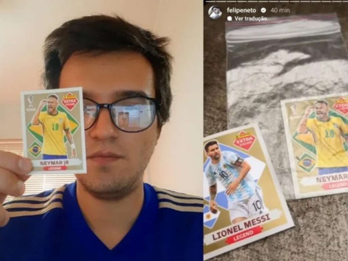 Moradora de Santos encontra figurinha rara de Neymar no 1°pacote comprado  para álbum da Copa