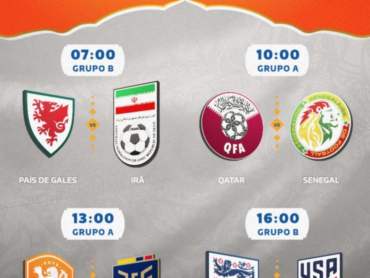 Agenda da Copa: veja horários e onde assistir aos jogos desta segunda-feira
