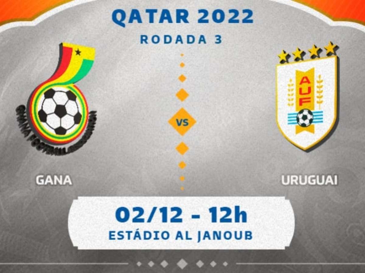 Copa 2022: Uruguai vence Gana por 2 a 0, mas é eliminado do torneio