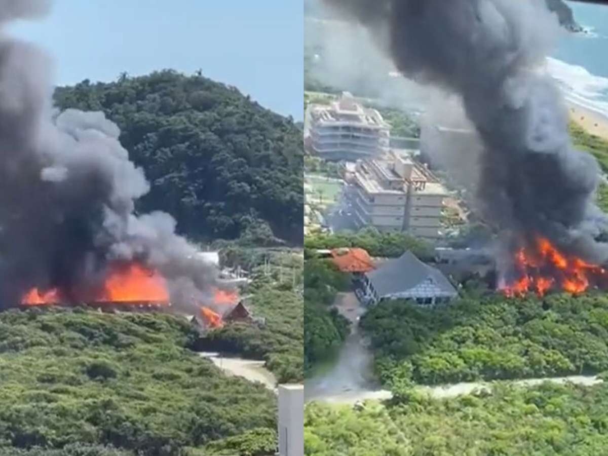 Incêndio de grandes proporções atinge o WARUNG Beach Club na Praia