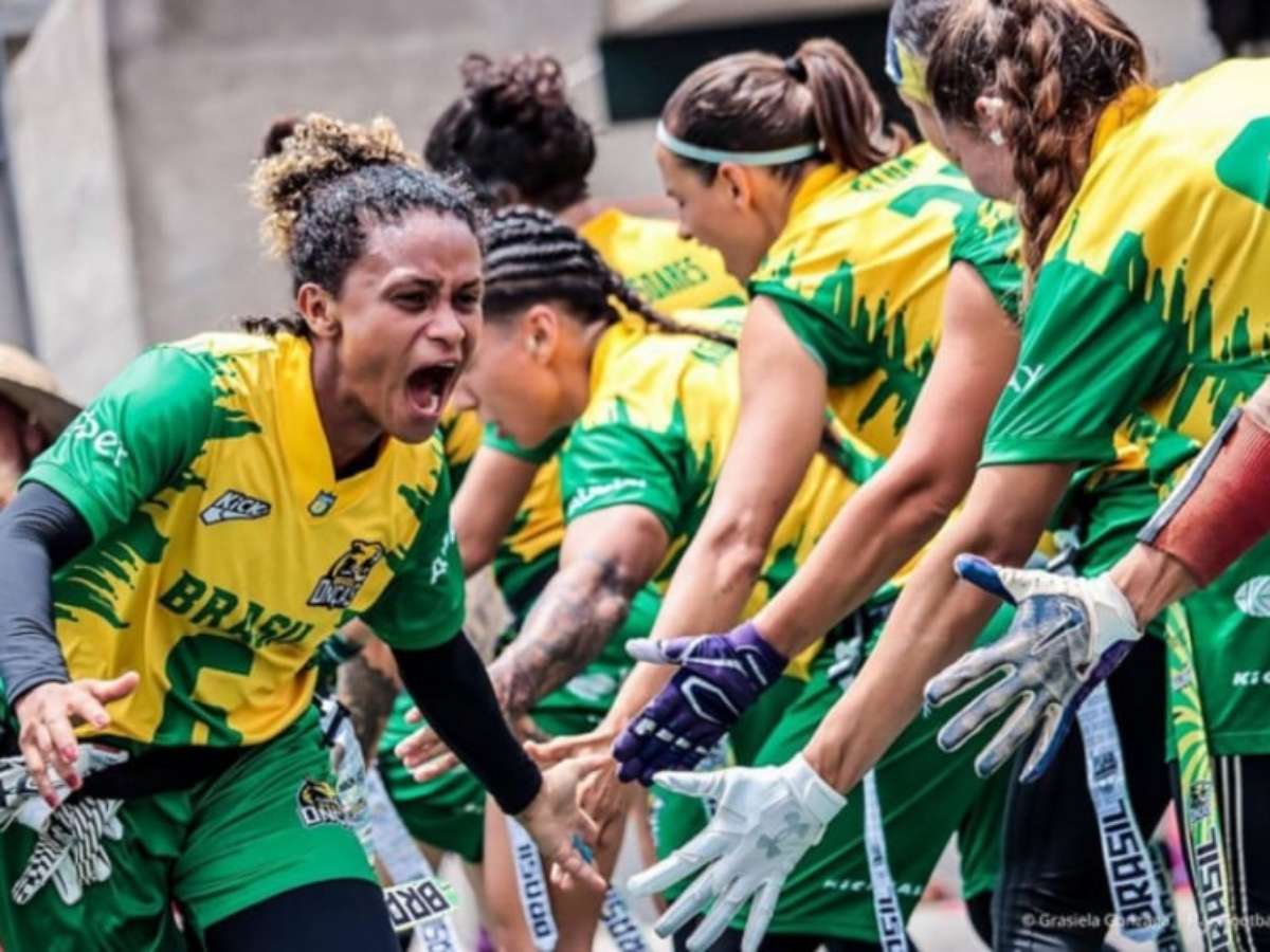 TEM VERDE E AMARELO NA BOLA OVAL!  Futebol Americano e Brasileiro