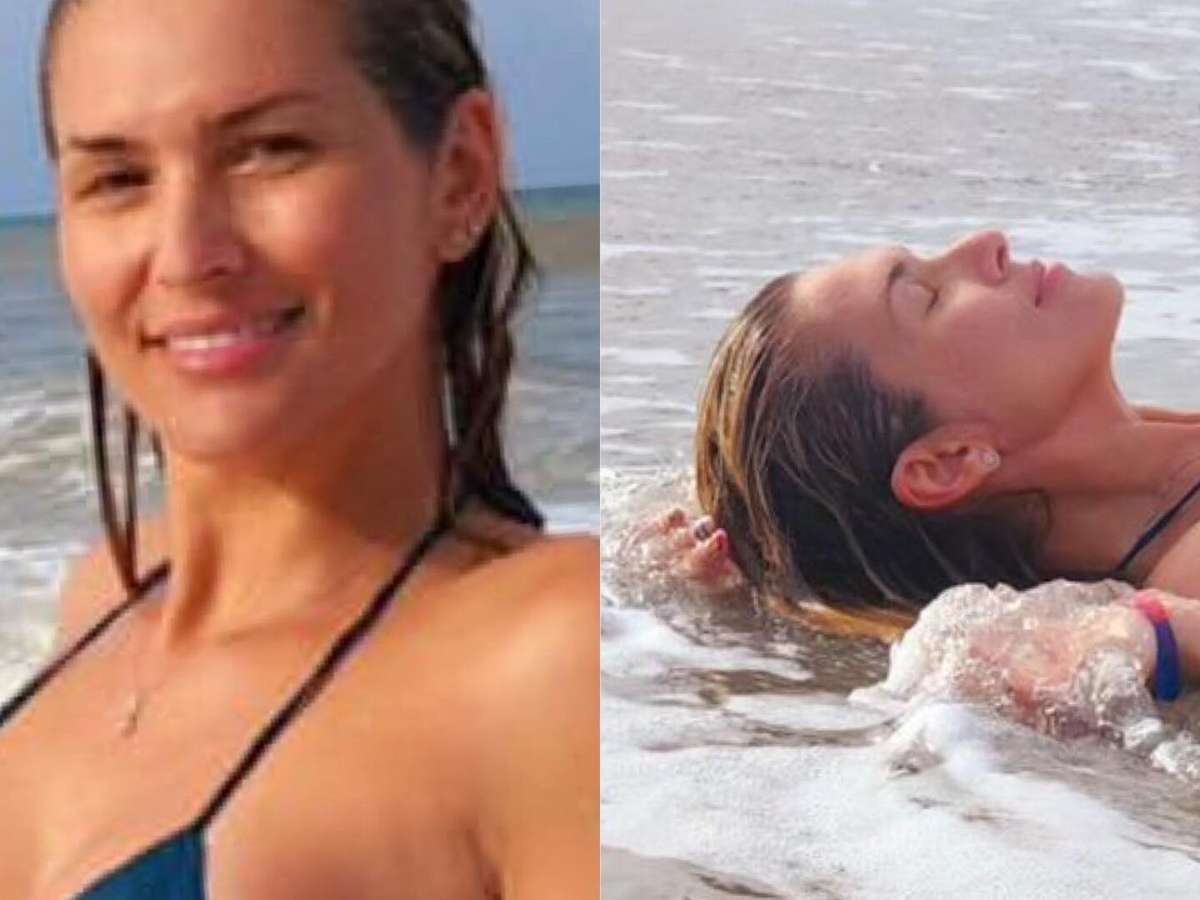 Lívia Andrade rouba a cena em fotos de biquíni na praia