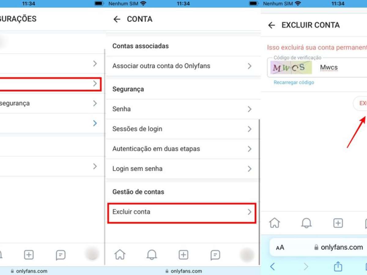 Como excluir conta no OnlyFans
