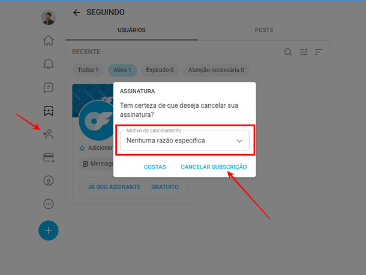 Como cancelar uma assinatura no OnlyFans