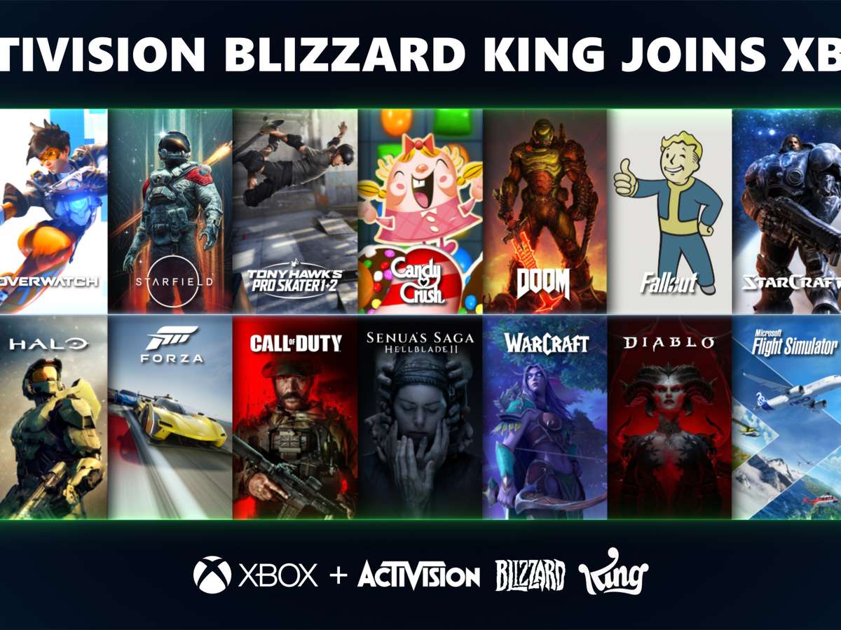 Pastor Xbox 🙏🏽💚 on X: Microsoft & Activision Blizzard: Mais De 50 Jogos  Podem Chegar ao Game Pass A aquisição da Activision Blizzard está  finalmente quase concluída 🙏 e, portanto, poderemos receber