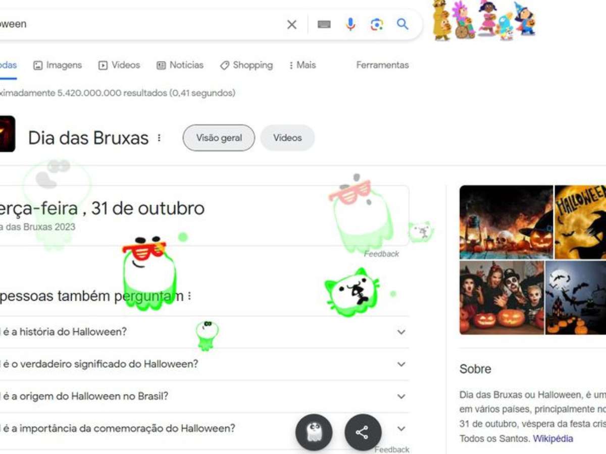 Google celebra Halloween com doodle e easter egg em busca - TecMundo