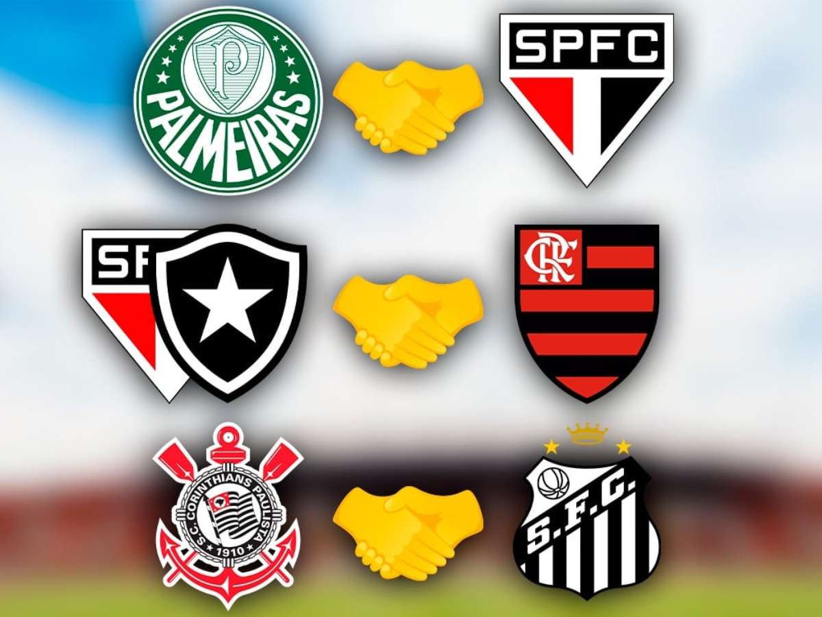 Flamengo, Corinthians, São Paulo, Palmeiras e Vasco serão