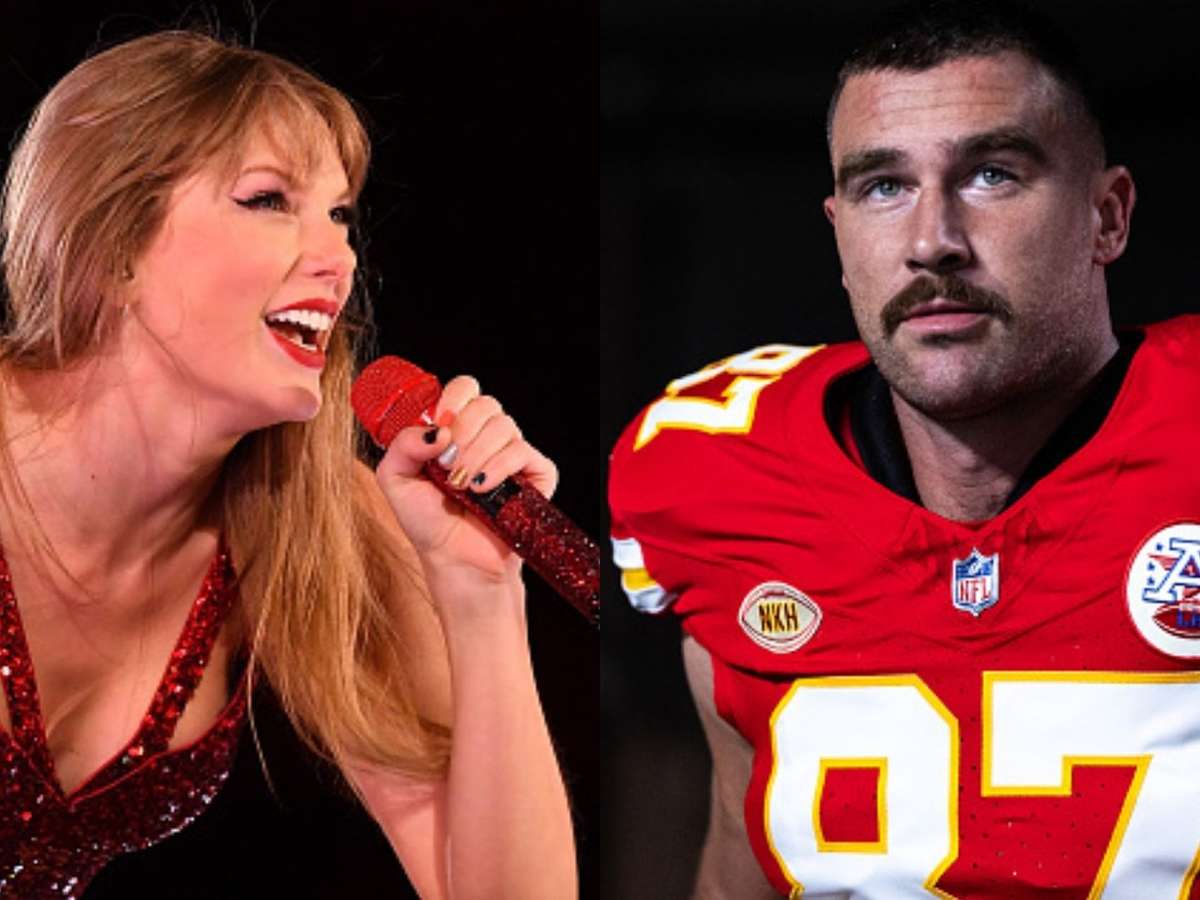 Taylor Swift muda letra de música e beija Travis Kelce em show na Argentina