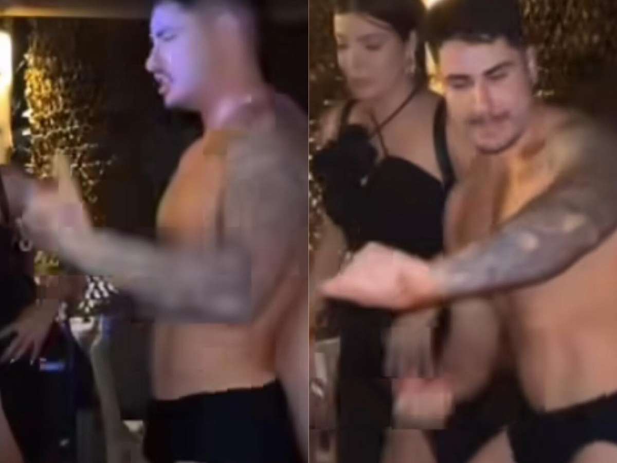 De sunga, Lucas Souza dança com outro homem e Jaquelline toma atitude  drástica