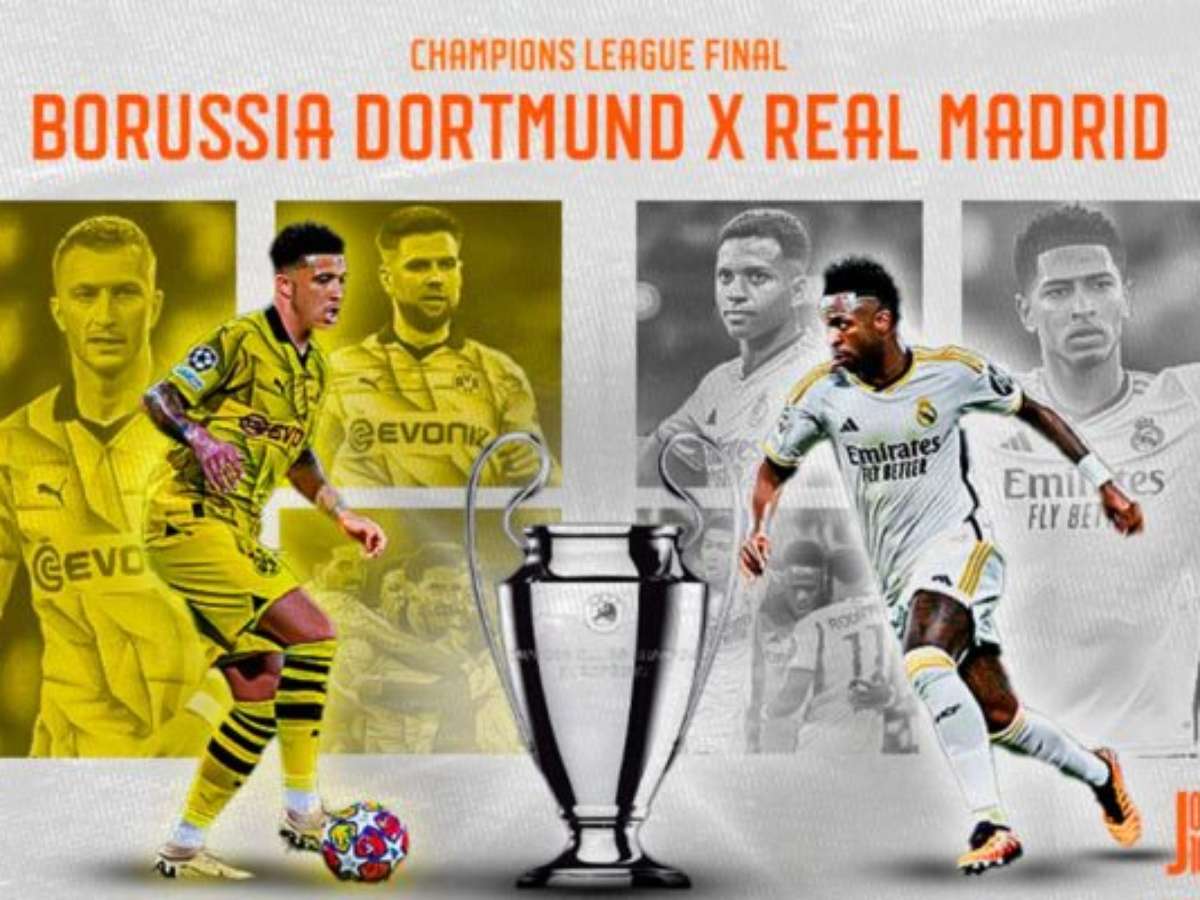 Transmissão ao vivo de Dortmund x Real onde assistir à final da Champions