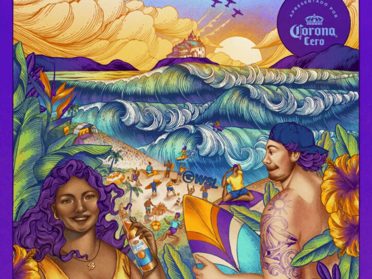 WSL divulga pôster do Vivo Rio Pro 2025 com arte contemporânea de