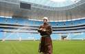 Luciano Bruxels fez ritos católicos que simbolizam proteção da Arena do Grêmio