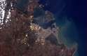 Astronauta flagra Cartagena das Índias, cidade colombiana banhada pelo mar do Caribe. Imagem foi divulgada dia 30