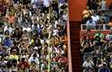 Fãs de tênis lotaram o Ginásio do Ibirapuera neste domingo para assistirem ao último dia de Brasil Open, em São Paulo. Arquibancadas ficaram lotadas para o duelo entre o espanhol Rafael Nadal e o argentino David Nalbandian