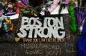 21 de abril - Um cartaz com os nomes das vítimas do atentado da Maratona de Boston agradece a aplicação da lei após a tragédia