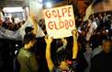 3 de julho - Os protestos convocados por meio das redes sociais contra a Rede Globo nesta quarta-feira tiveram baixa adesão no Rio de Janeiro e em São Paulo. Na capital fluminense, a manifestação reuniu cerca de 50 pessoas nesta noite