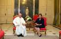 22 de julho - Papa Francisco e Dilma posam para foto oficial