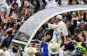 24 de julho - Momento da chegada do Papa Francisco em Aparecida