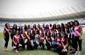 Em dia de estádio vazio, as 27 candidatas ao Miss Brasil 2013 visitaram o Mineirão, em Belo Horizonte, e por lá brincaram de bobinho e fizeram embaixadinhas, nesta quarta-feira (27)