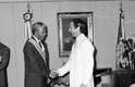 Em 1991, o presidente Fernando Collor recebeu Mandela no Palácio do Planalto, em Brasília
