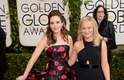 As celebridades exibiram elegância na chegada ao Globo de Ouro neste domingo (12), em Los Angeles. Na foto, Tina Fey Amy Poehler