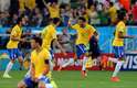 Neymar comemora gol de empate na estreia do Brasil na Copa do Mundo. Chute de perna esquerda do atacante marcou reação brasileira na vitória de 3 a 1 sobre a Croácia