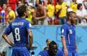 Jogadores italianos lamentam gol da Costa Rica