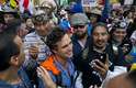 Mark Ruffalo, ator e ativista, falou com jornalistas durante a marcha realizada em Manhattan
