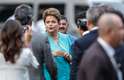 A candidata a presidência da Dilma Rousseff (PT) chega à TV SBT na tarde desta quinta-feira para o segundo debate presidencial do 2º turno