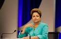 Dilma durante debate do SBT, nesta quinta-feira, 16 de outubro