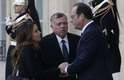 O rei da Jordânia, Abdullah, e a esposa, a rainha Rania, também foram a Paris para participar das homenagens