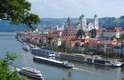 O cruzeiro visita Passau após partir de Vilshofen, ambas na Alemanha