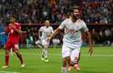 Diego Costa comemora gol da Espanha