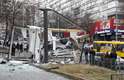 Destroços após bombardeio em Kiev