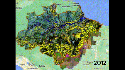 Evolução do desmatamento na Amazônia nos últimos anos