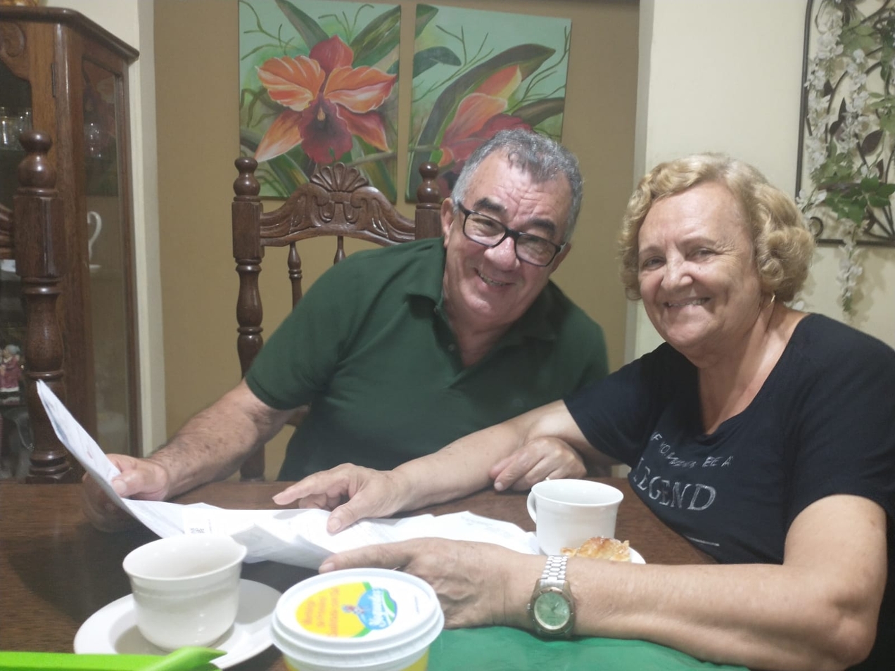 Haziz Tanure ao lado da sua esposa, Maria Inêz.