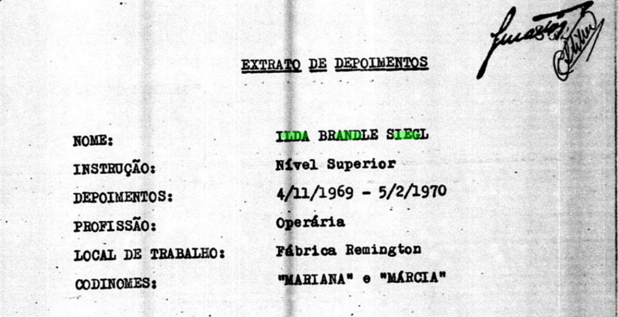 Parte do processo em que Ilda é mencionada