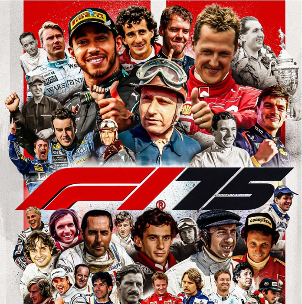 Homenagem da F1 com todos os campeões da categoria