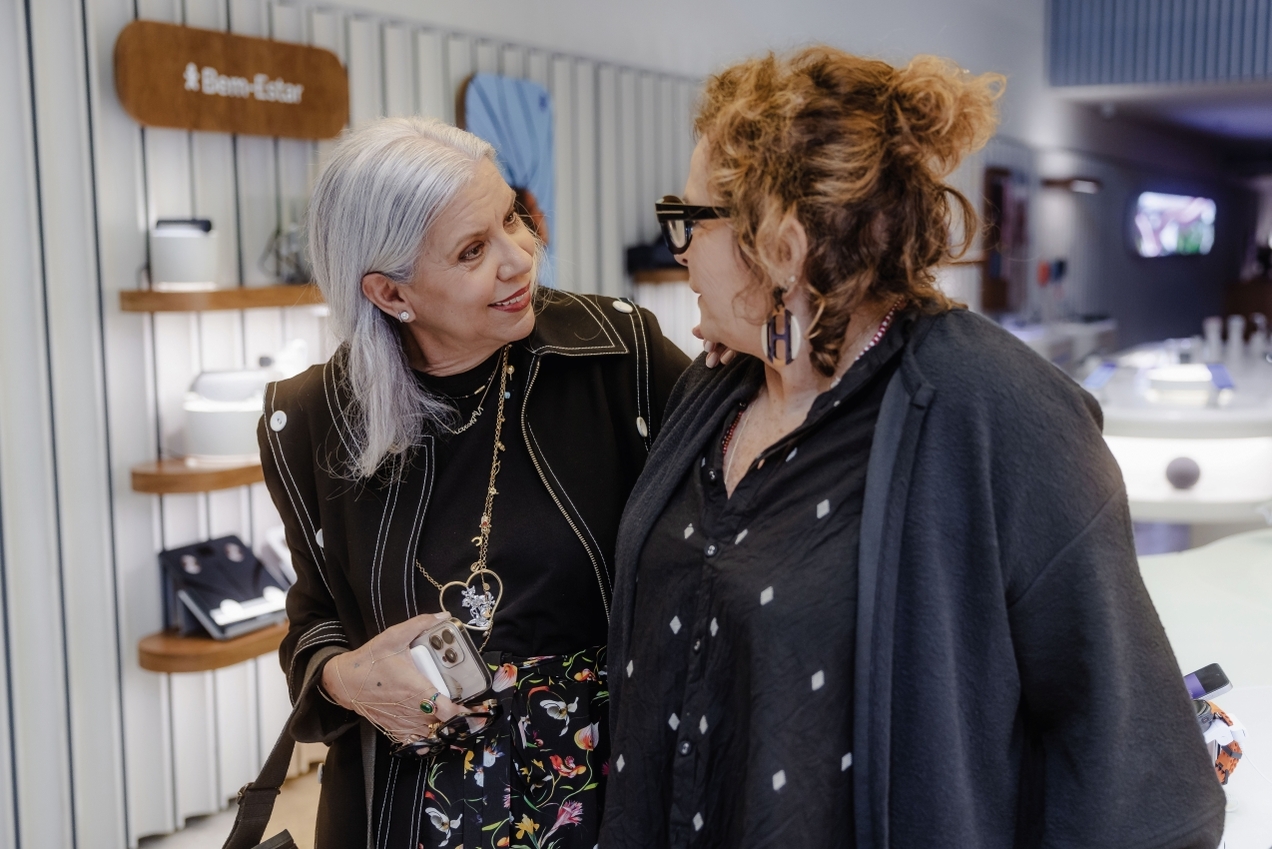 Astrid Fontenelle e Joyce Pascowitch na Casa Vivo