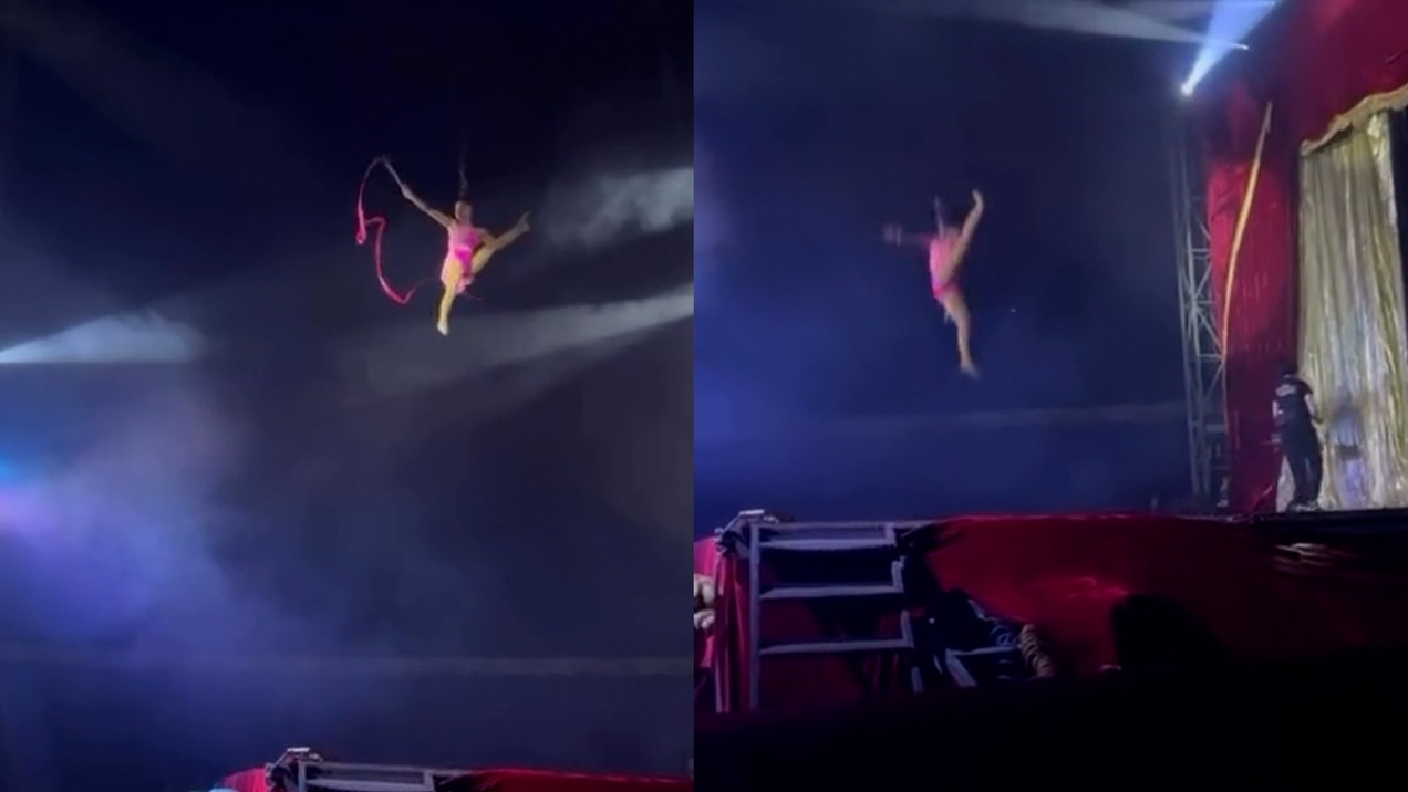 Segundo a trupe, a circense n&atilde;o sofreu nenhuma les&atilde;o grave e passa bem