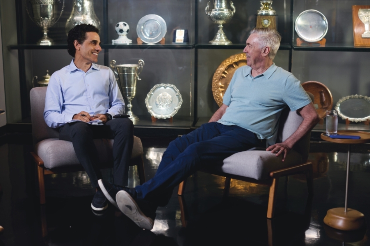 Carlo Ancelotti e Christian Gebara