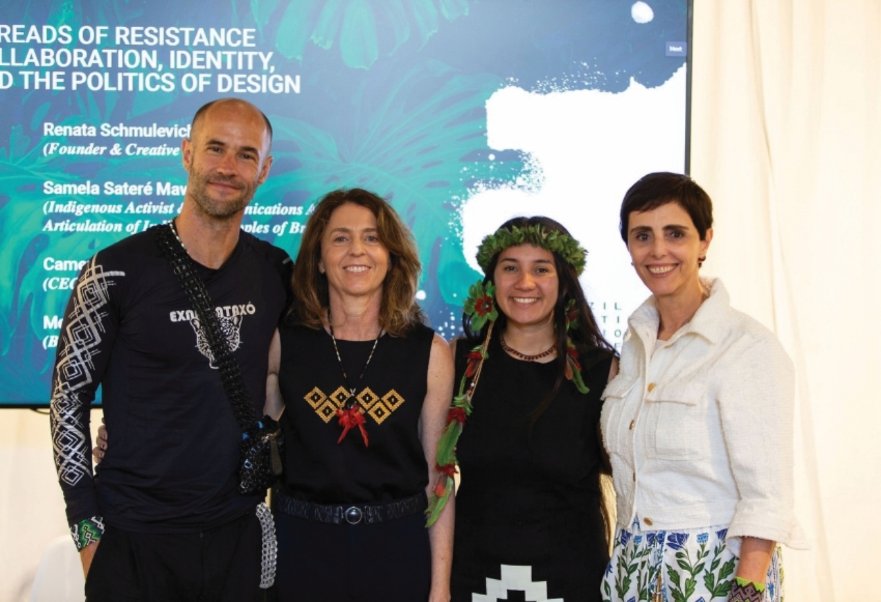 No evento London Climate Action Week 2026, com Cameron Saul, Renata Schmulevich e Samela Sater&eacute; Maw&eacute;