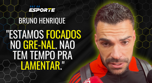 Bruno Henrique lamenta derrota para o Palmeiras, mas diz que o foco tem que ser o Grêmio