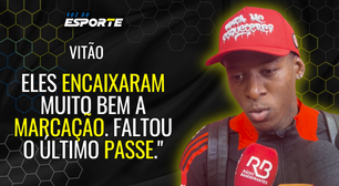 Apesar da derrota para o Palmeiras, Vitão valoriza esforço do time