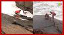 Turistas são arrastados por ondas em praia no RJ