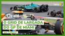 O grid de largada do GP de Miami