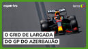 O grid de largada do GP do Azerbaijão